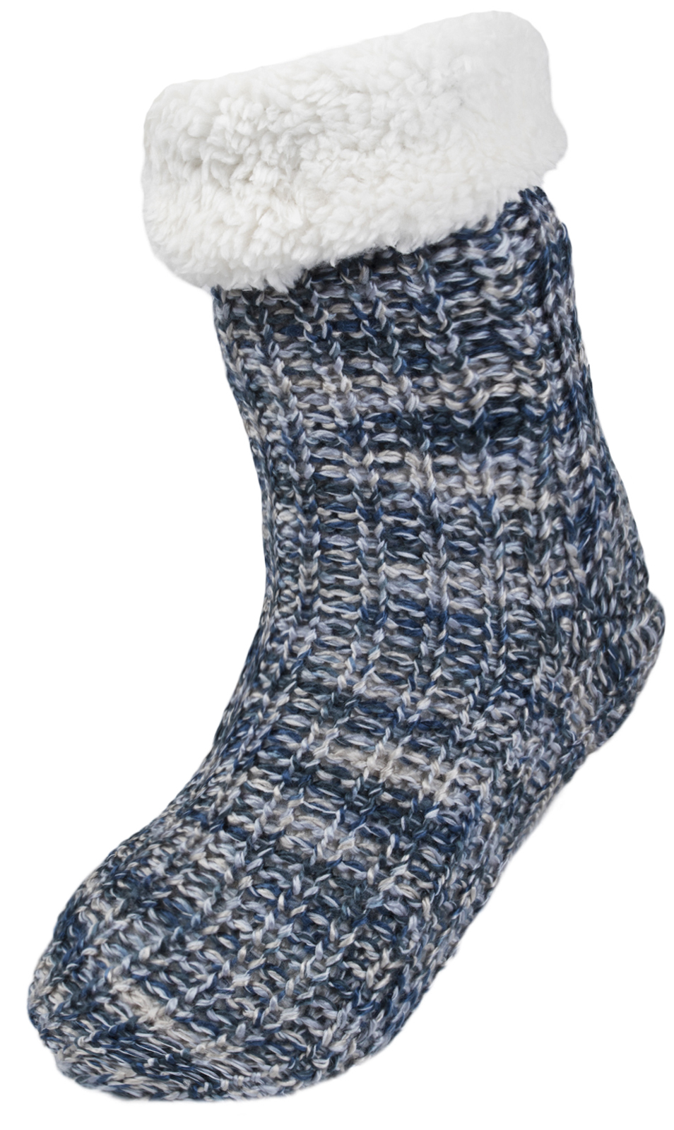 Womens Fleece Fur Lined Slipper Socks Thermal Girls Non Slip Slippers